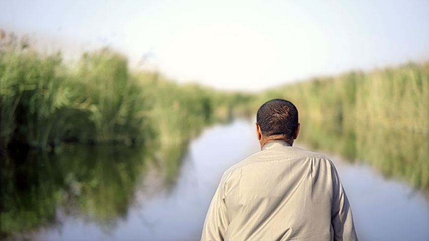 آبراه کوچکی در میان هور